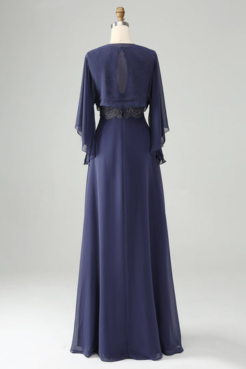 Sparkly Twilight A Line Beaded Mother of Bride Kjole med sjal